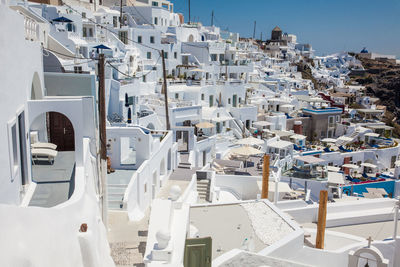 The beautiful village of imerovigli at santorini island