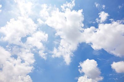 Low angle view of clouds in sky