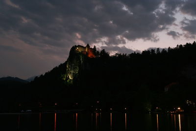 Scenic shot of calm lake against sky
