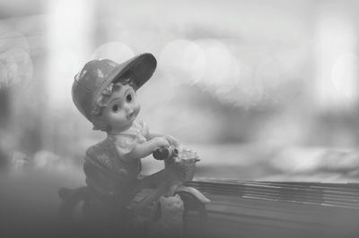 Close-up of stuffed toy against blurred background