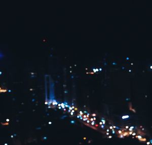 Illuminated cityscape at night