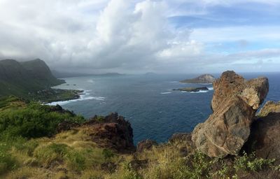 Panoramic view of sea against sky