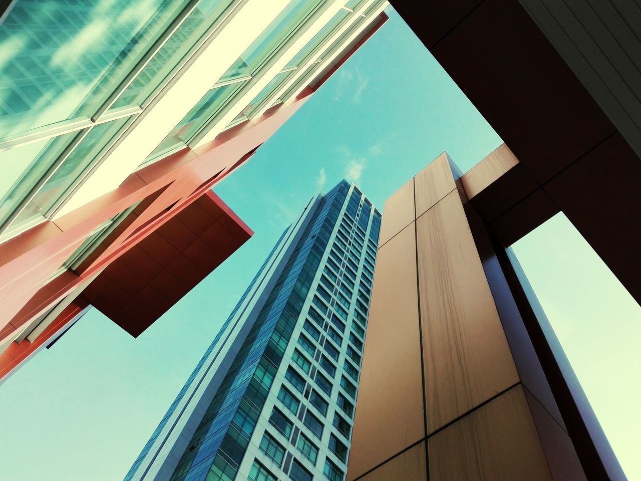 LOW ANGLE VIEW OF OFFICE BUILDINGS