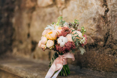 Close-up of white flower bouquet