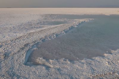 High angle view of beach