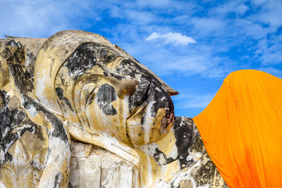 Close-up of statue against sky