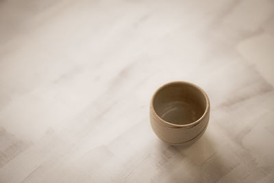 High angle view of coffee on table