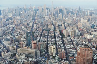 Aerial view of buildings in city