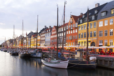 Moored yachts