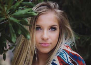 Close-up portrait of young woman