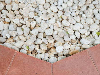 High angle view of stones at market stall