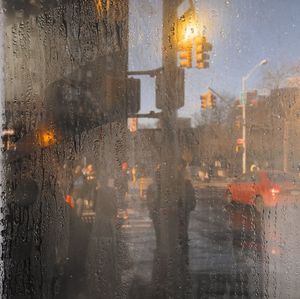 Rain drops on glass window