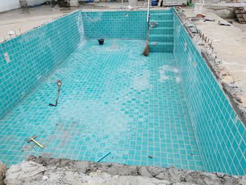 High angle view of swimming pool