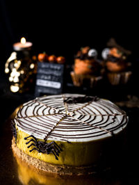 Close-up of cake on table