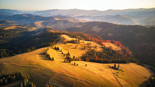 High angle view of landscape against sky