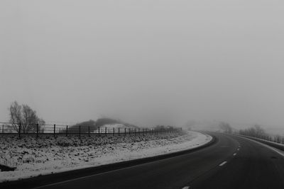 Road passing through landscape