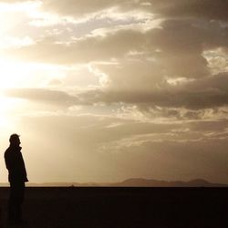 Scenic view of mountains at sunset