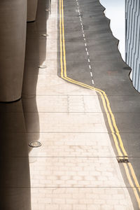 Abstract reflection of road in city