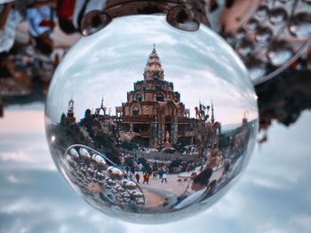 Reflection of buildings in city