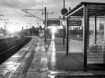 Railroad station platform