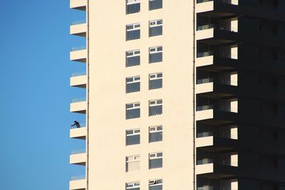 Low angle view of building against clear sky