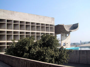 Exterior of building against clear sky