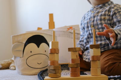 Boy playing with toy