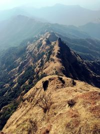 High angle view of landscape against sky