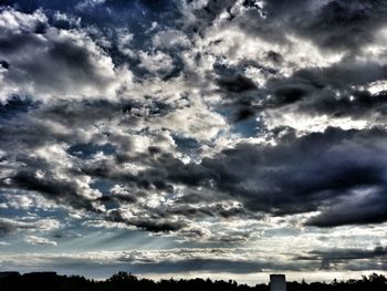 Low angle view of cloudy sky