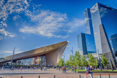 Low angle view of building against clear sky