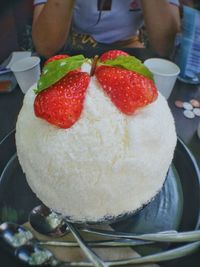 Close-up of ice cream in plate