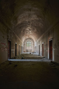 Interior of abandoned building