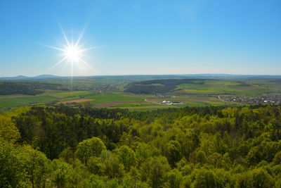 Scenic view of landscape against clear sky