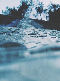 Surface level of water