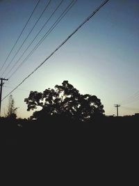 Low angle view of electricity pylon