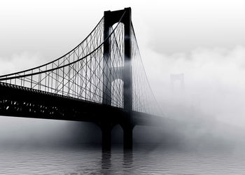 View of suspension bridge against sky