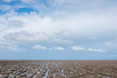 Scenic view of desert against sky