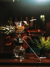 Hookah on table