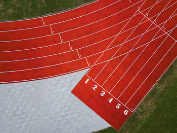 Aerial view of running track