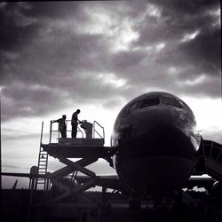 Low angle view of cloudy sky