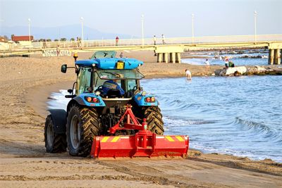 Tractor on beach