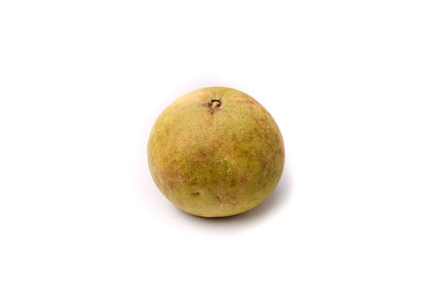 Close-up of apple against white background