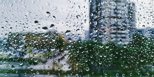Raindrops on glass window