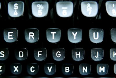 Full frame shot of typewriter keys