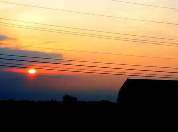 Silhouette of trees at sunset
