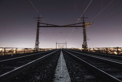 Railroad tracks against sky