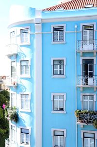 Residential building against blue sky