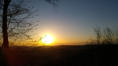 Sunset over landscape