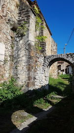Stone wall of old building