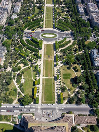 High angle view of building